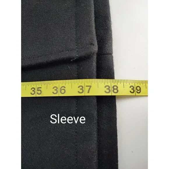 Zanerobe Men's Kaplan Melton Black Wool Coat Size M